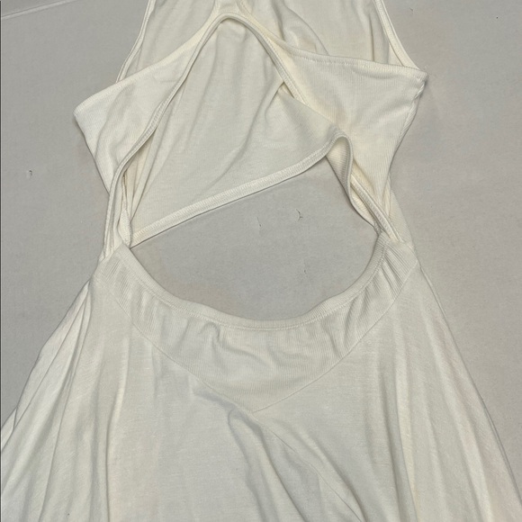 FREE PEOPLE FP BEACH BETHANY MIDI CUT-PUT DRESS WHITE MEDIUM NEW WITH TAGS - Picture 6 of 11
